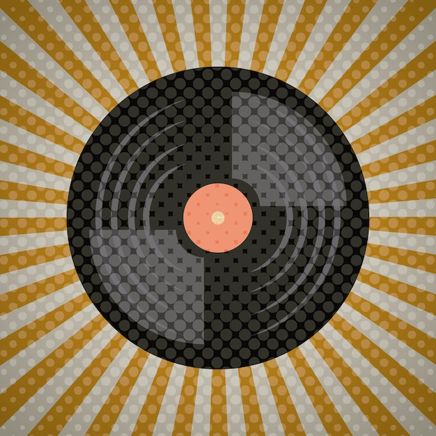 Vector muziek vintage oude popart