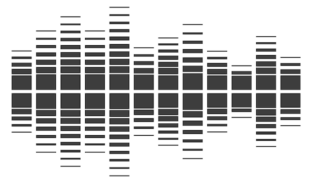 Vector muziekequalizer digitale geluidsgolf beatfrequentie