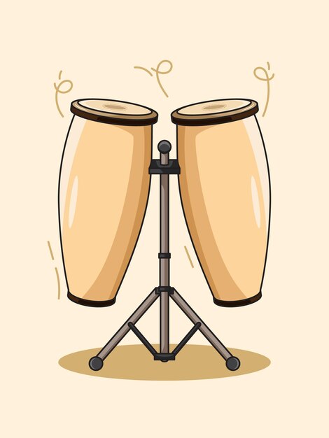 Muziekinstrument Illustratie, drum_latin