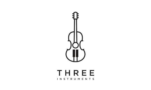 Muziekinstrumenten logo ontwerp