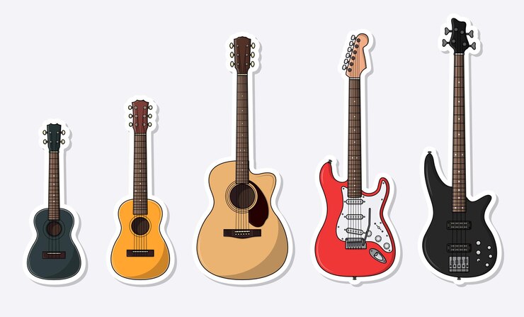 Muziekinstrumenten voor akoestische en elektrische gitaar