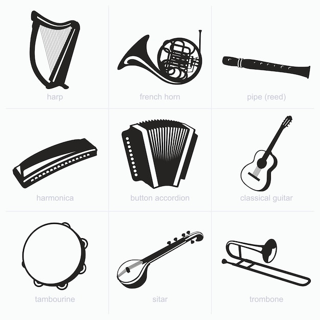 Vector muziekinstrumenten