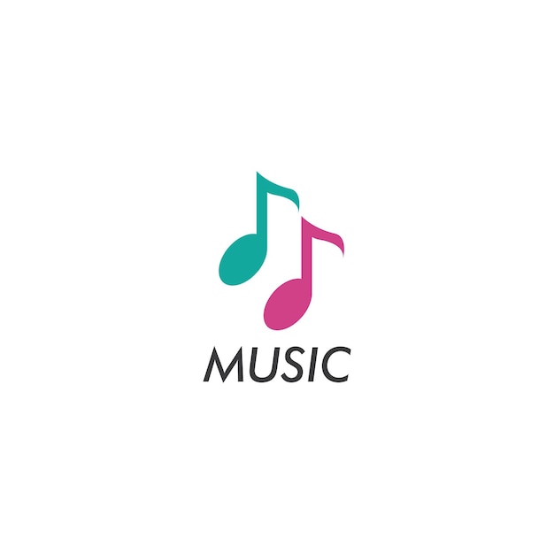 Muzieknoot logo vector pictogram illustratie