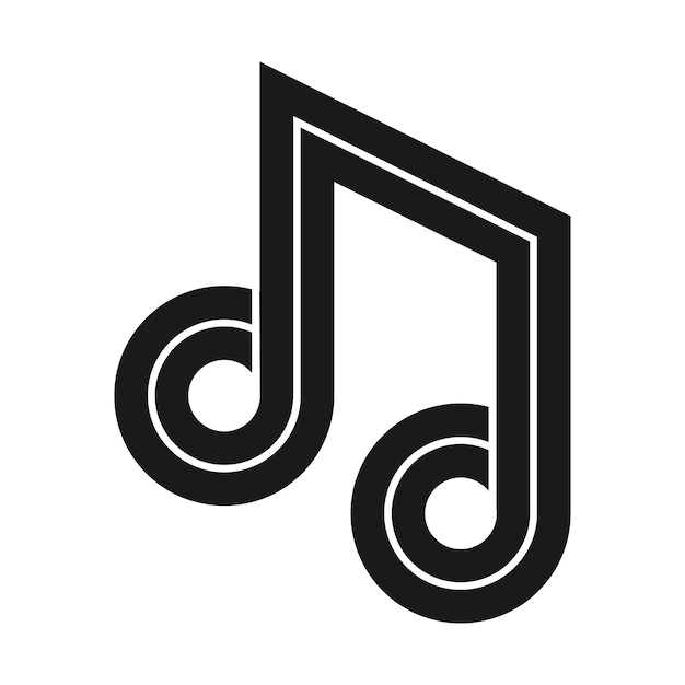 Vector muzieknoot logo vector