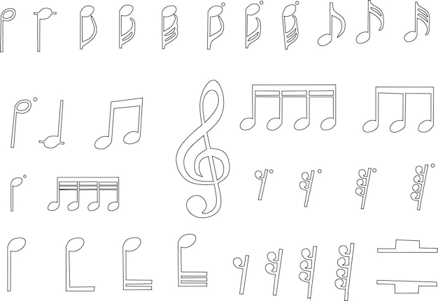 Muzieknoot melodie sleutel illustratie vector