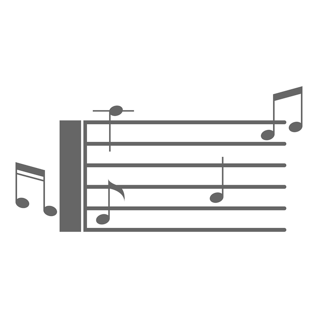 Muzieknoot pictogram ontwerp