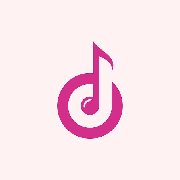 Muzieknoot Pictogram Symbool Vector Logo sjabloon