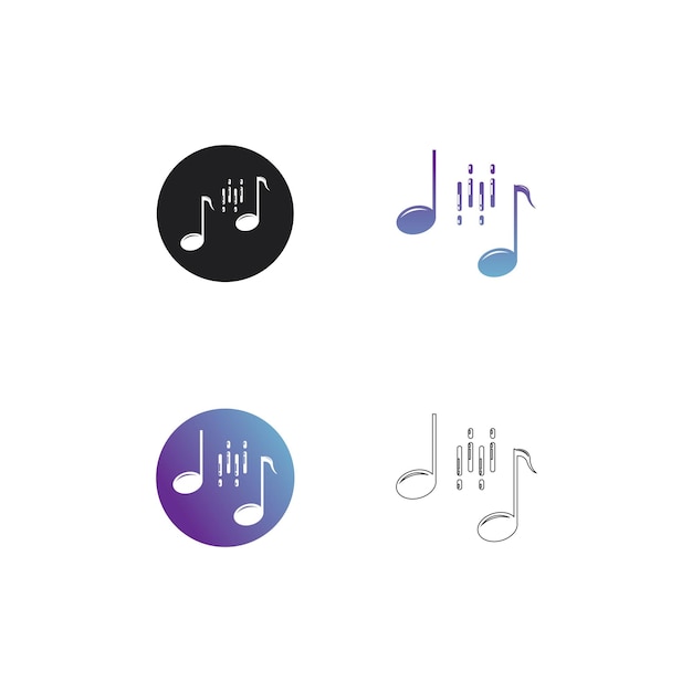 Muzieknoot pictogram vector