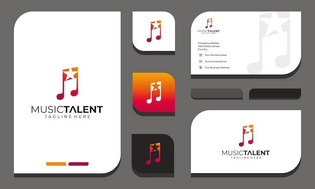 muziektalent logo ontwerp en visitekaartje