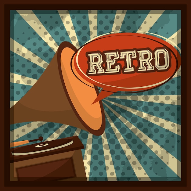 muzikale grammofoon vinylschijf retro vintage