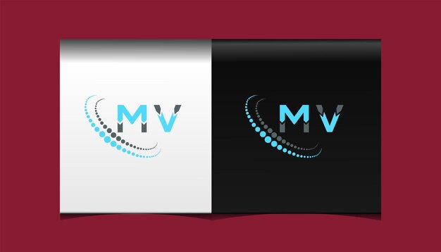 Vector mv eerste moderne logo ontwerp vector pictogrammalplaatje