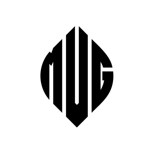 MVG 円の形状のロゴデザイン: 円とエリプスの形状 MVG エリプスの文字 タイポグラフィックなスタイル 3つのイニシャルが円のロゴを形成する MVG サークル エンブレム 抽象 モノグラム 文字マーク ベクトル