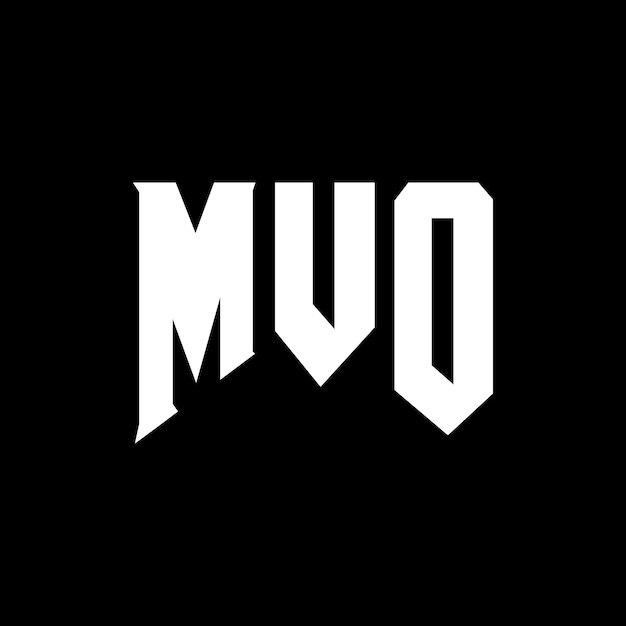 ロゴデザイン 黒と白の色の組み合わせ MVOロゴ MVOベクトル MVOデザイン MVOアイコン MVOアルファベット MVOタイポグラフィー