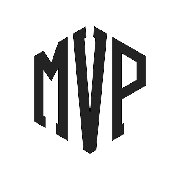 ロゴのデザイン:MVP (MVP) 最初の文字MVP(MVP)モノグラムロゴは六角形の形を使用しています