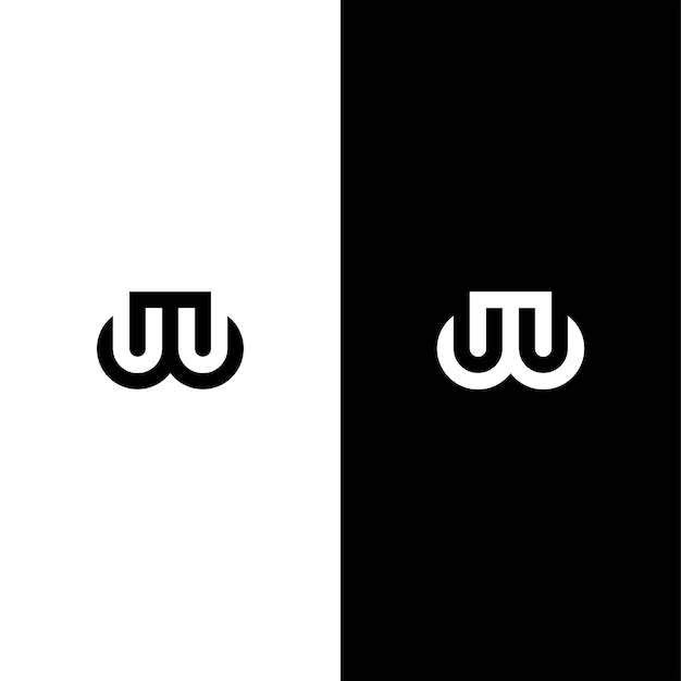 Vettore logo del monogramma del concetto mw