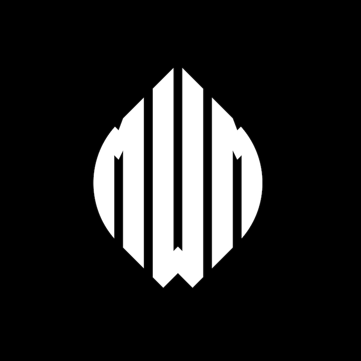 Vector 圓形和圆形的mwm圓形字母標誌設計 mwm圓形和圆形的字母設計 mwm字母以字體風格的三個頭字母形成一個圓形標誌 mwm圓圈章 抽象單字母 字母 標誌 矢量 mwm