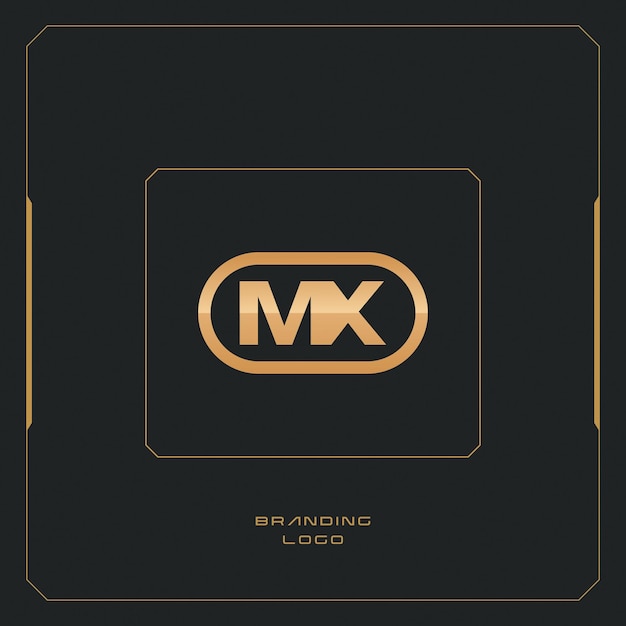 Mx letter m combination monogram logo