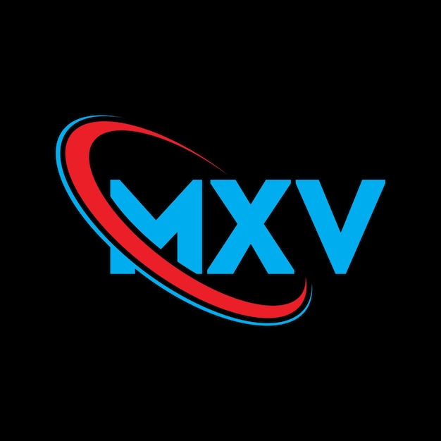 Vector mxv logo mxv letter mxv letter logo ontwerp initialen mxv logo gekoppeld aan cirkel en hoofdletters monogram logo mxv typografie voor technologie bedrijf en vastgoed merk