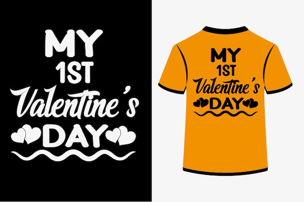 My 1st valentine's day. This is an editable and printable High-quality Vector file.