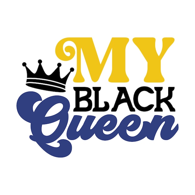 Моя черная королева Ретро SVG