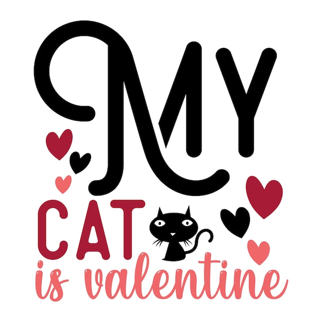 내 고양이는 발렌타인이다 SVG
