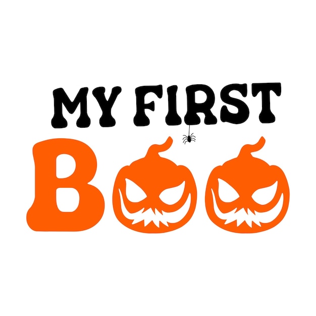 My First Boo Happy Halloween Background Spooky Print On Tshirt Sweatshirts And Souvenirs