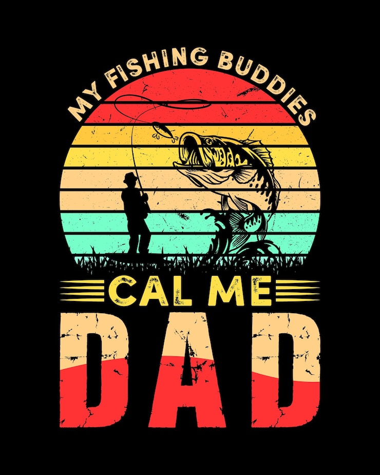 वेक्टर my fishing buddies call me dad t shirt design