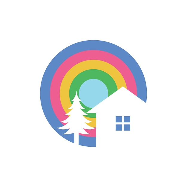 My Home House Logo Design Template full coloring