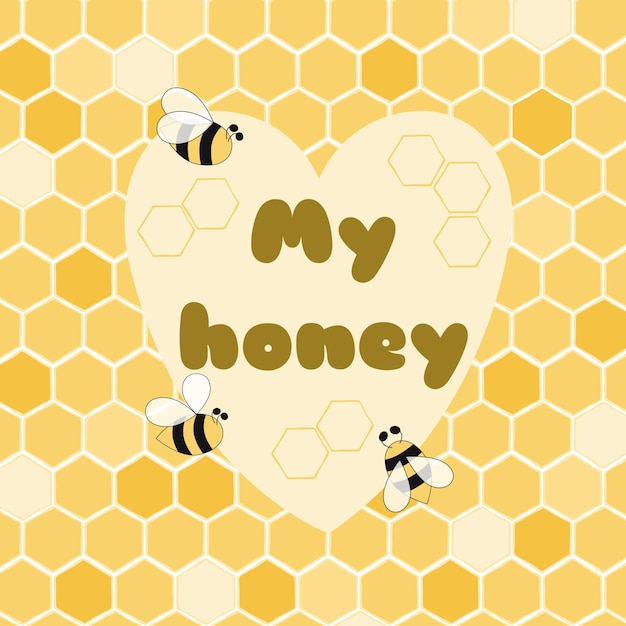 my honey banner cute poster for bee party birthday kids st valentines day date yellow bee love bumblebee