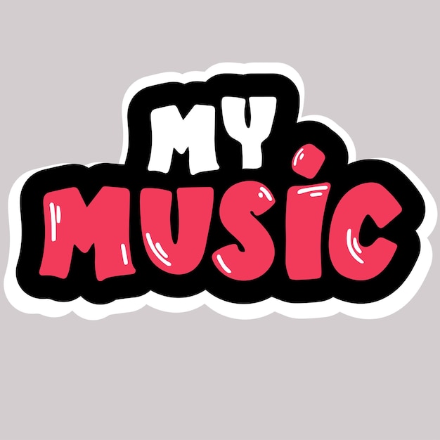 My Music-logo op wit geïsoleerd op wit