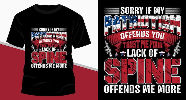 My patriotism veteran typography tshirt design