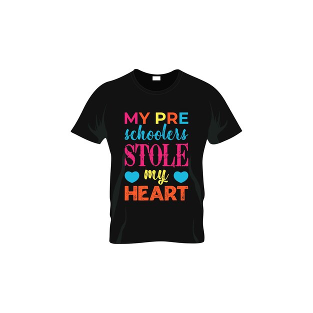 Vector my preschoolers stole my heart teacher t-shirt design