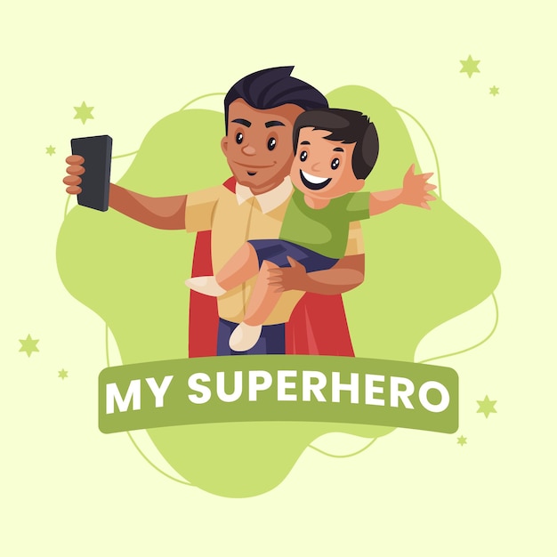 My superhero banner design template