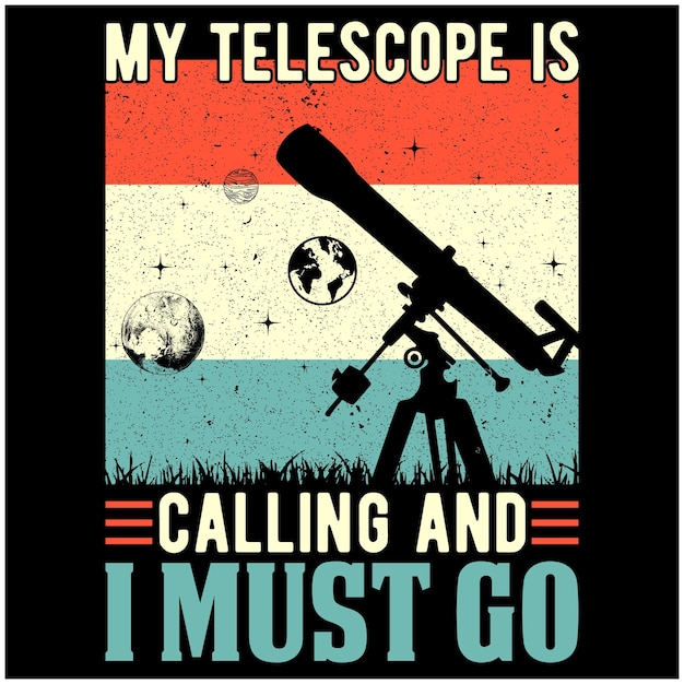 私の望遠鏡が呼んでいて、ヴィンテージのレトロなデザインに行かなければなりません