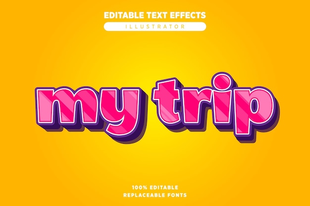 my trip text effect aditable