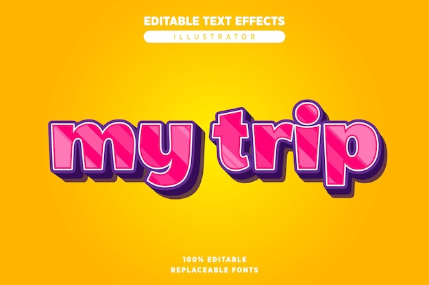 My trip Text effect aditable