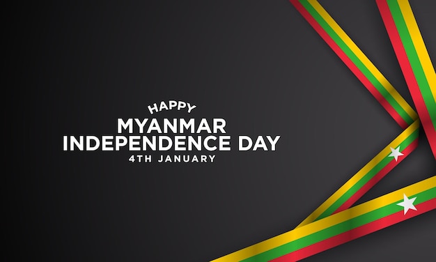 Myanmar independence day background design