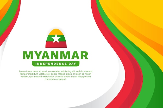 미얀마 독립 기념일 배경 이벤트