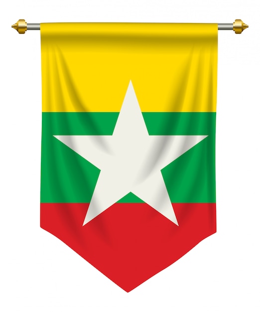 Vettore pennant myanmar