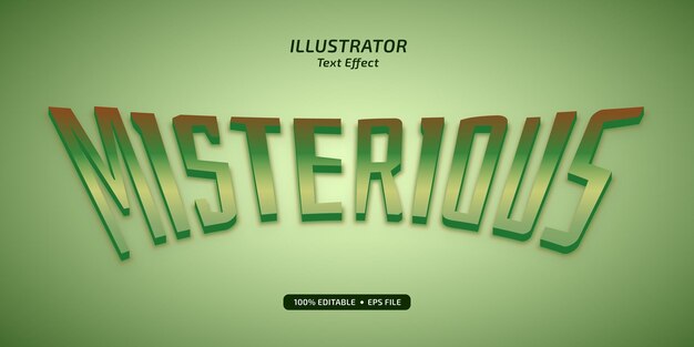 Mysterious editable text effect