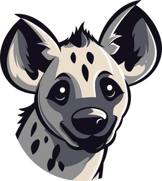 Mysterious Ferocity in Vector Form Nocturnal Artistry of the Hyena