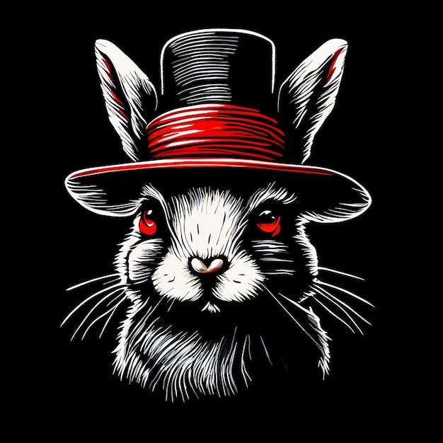 Mysterious Hat Bunny Stock Illustration of a Magical Rabbit