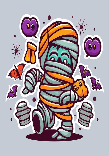 Mysterious Mummies 2D Vector Design