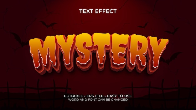 Mystery editable text effect ready to use