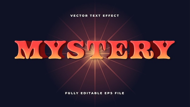 Vector mystery horror dark text effect