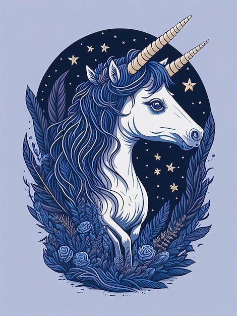 Mystical and Alluring Enchanting Unicorn in a Fantasy Scene