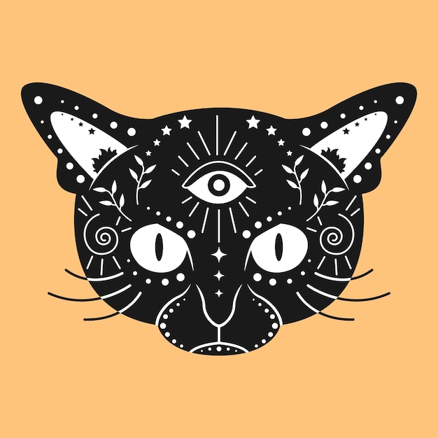 Mystical Cat Head Monogram