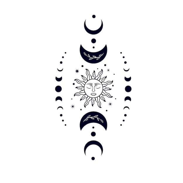 Mystical and Celestial SVG vector design