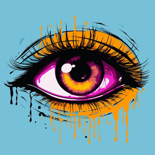 mystical eye meets cosmic stars in surreal poster design