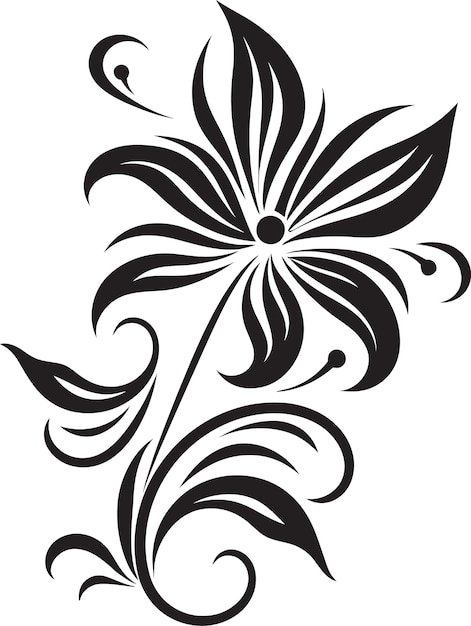 Vector mystical garden reverie ethereal black bouquet